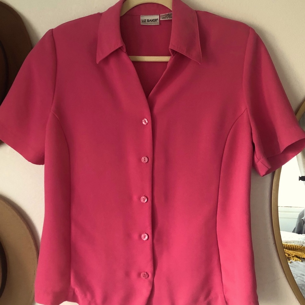80's vintage | Pink Liz Baker Blouse